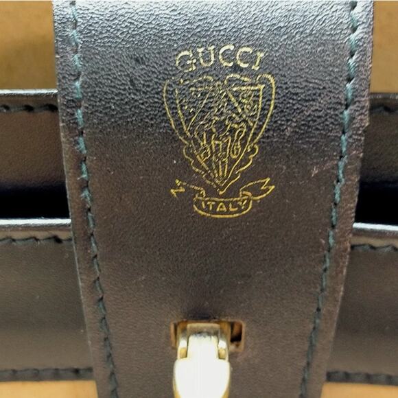 💎✨Beautiful✨💎Authentic Vintage Gucci Hand Bag Black Leather - Picture 7 of 9